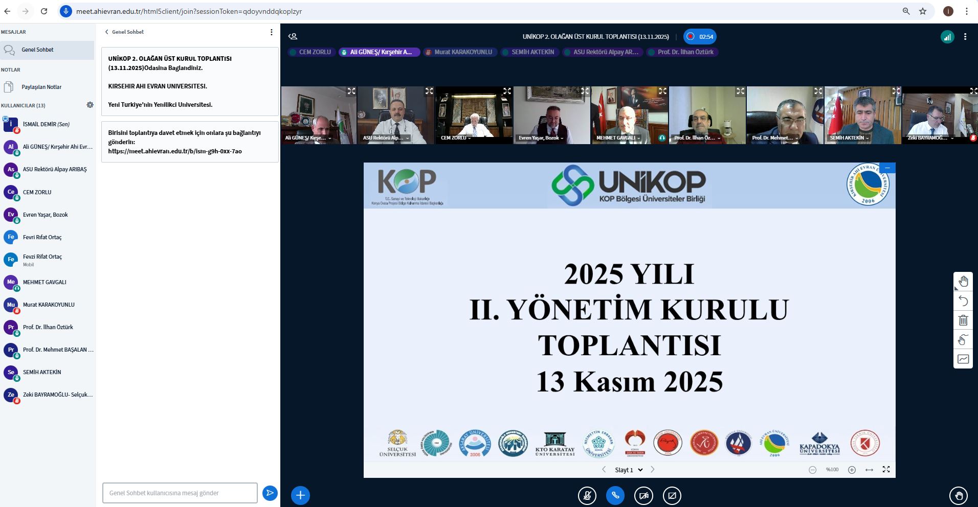 2025 YILI UNİKOP II. OLAĞAN ÜST KURUL TOPLANTISI GERÇEKLEŞTİRİLDİ